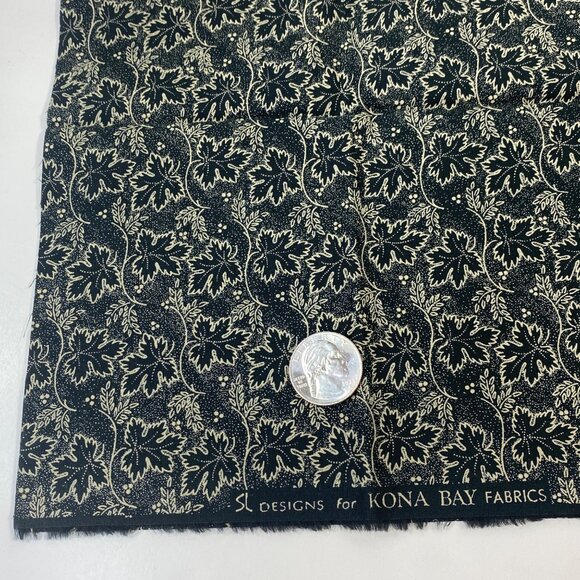 1/2 Yard Cut Quilting Fabric Kona Bay Black Gold - Picture 3 of 4